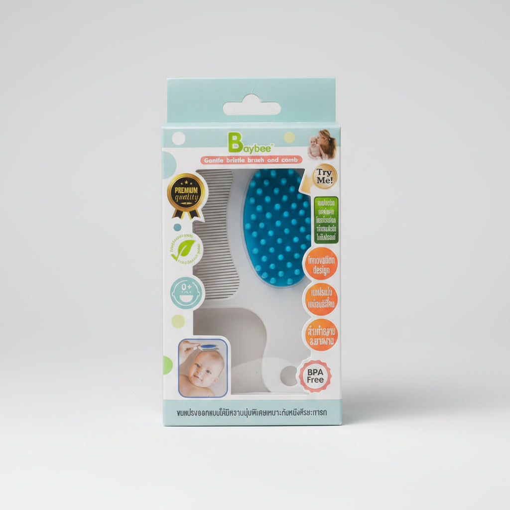 Baybee Gentle Bristle Brush & Comb Set 0M+