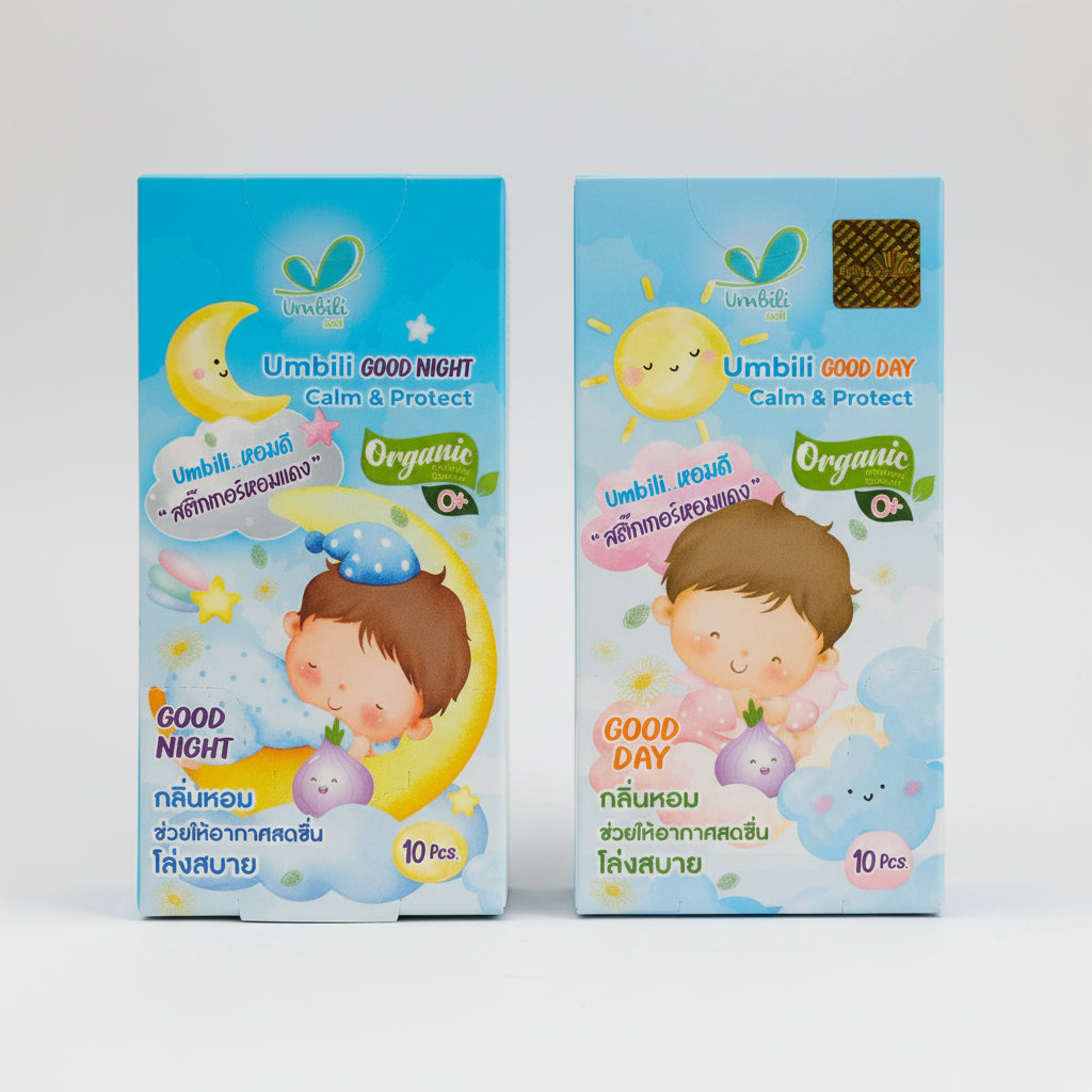 Umbili Organic Good Day & Night Calm & Protect Shallot Sticker 10Pcs