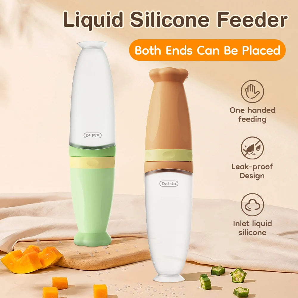 Dr.Isla BT08 Liquid Silicone Feeder Green & Orange 6M+