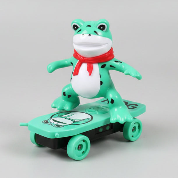 Frog Skateboard Frog Scooter Music 360Degree Rotation Toy