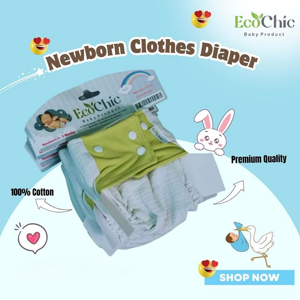 EcoChic Newborn Cloth Diaper