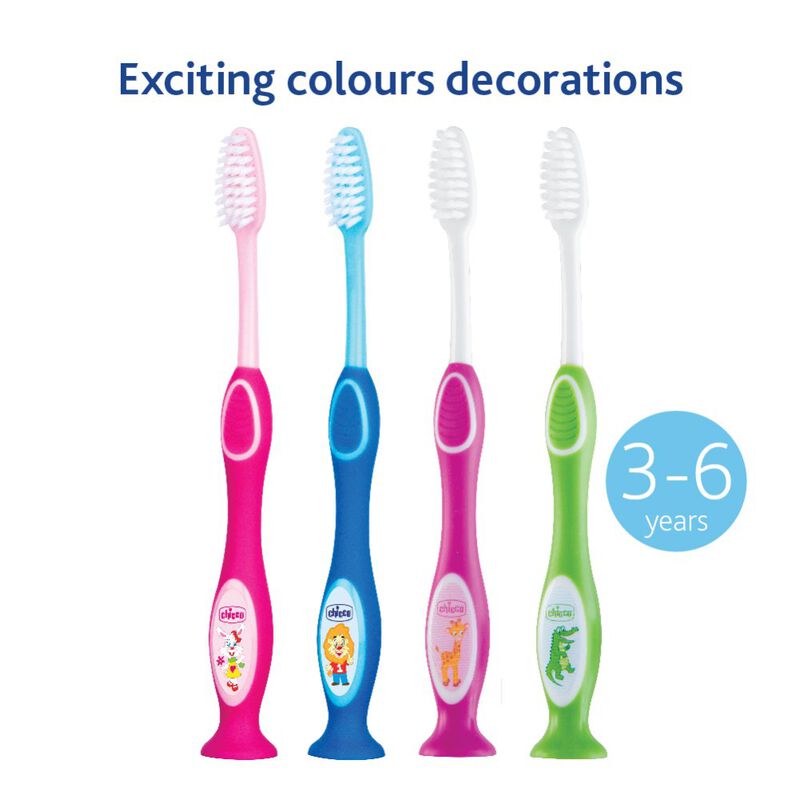 Chicco Toothbrush with Suction Cup 3-6Yrs