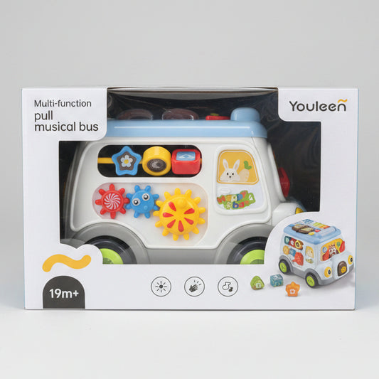 Youleen Multifuctional Pull Musical Bus Toy
