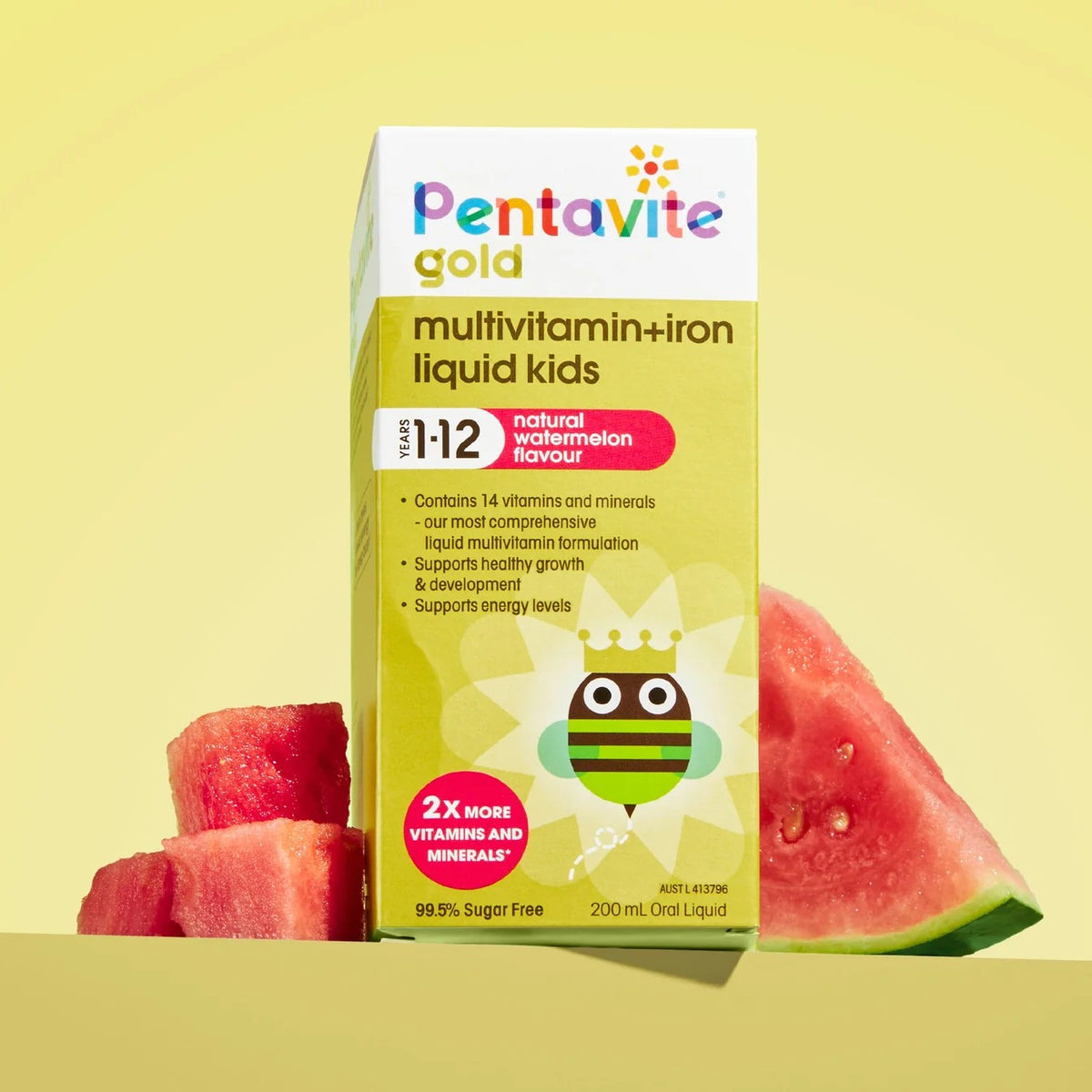 Pentavite Gold Multivitamin+iron Liquid for Kids 200ml