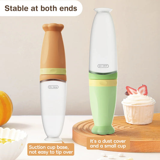 Dr.Isla BT08 Liquid Silicone Feeder Green & Orange 6M+