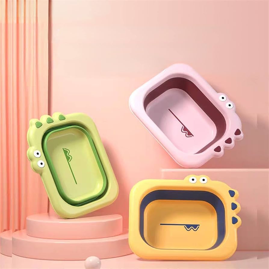 Babyhood Baby Washing Bowl Mist Pink & Rock Yellow