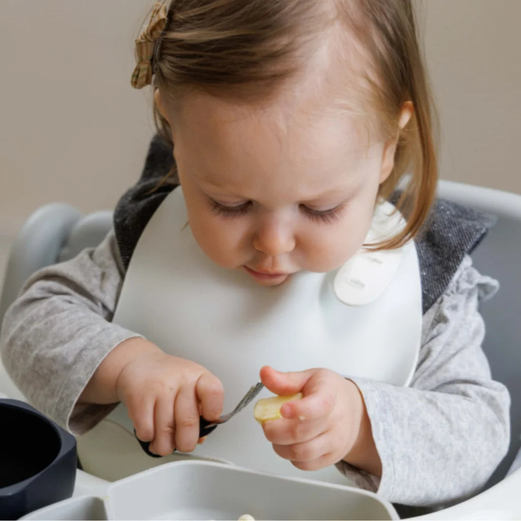 HeorShe I'm a Bib Gray, Pink & White 6M+