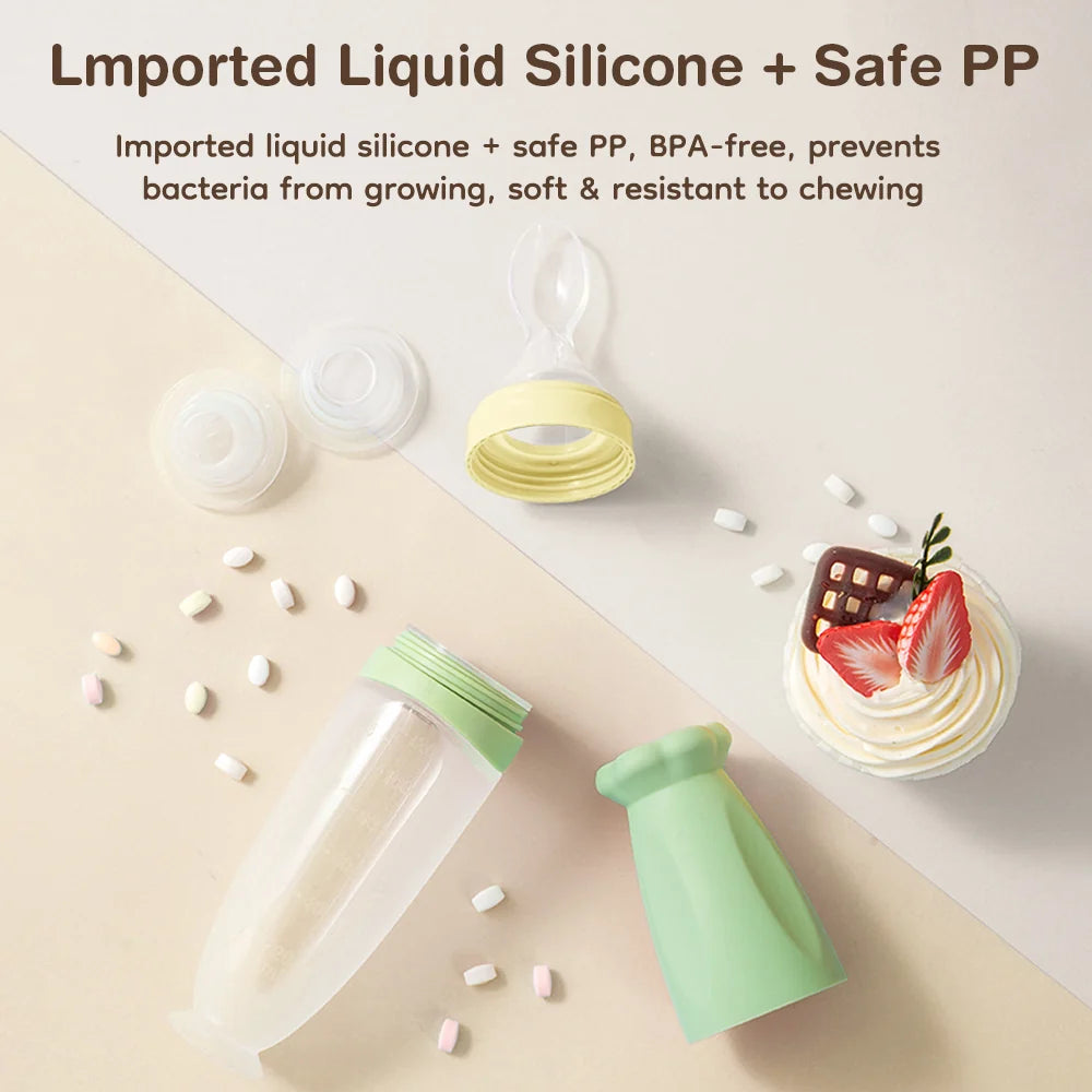 Dr.Isla BT08 Liquid Silicone Feeder Green & Orange 6M+