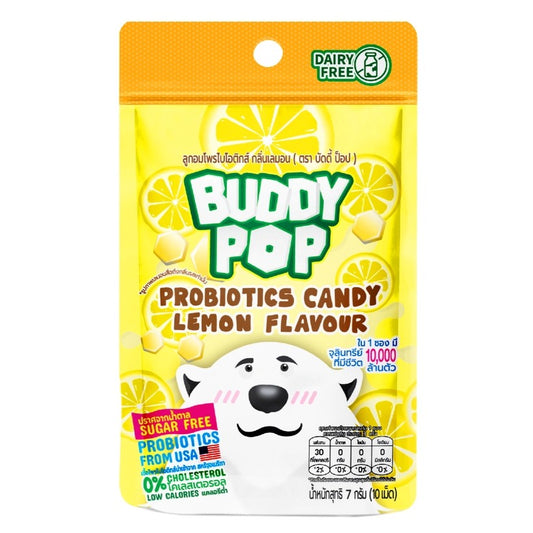 Buddy Pop Probiotics Candy Lemon/Yogurt Flavour 7g