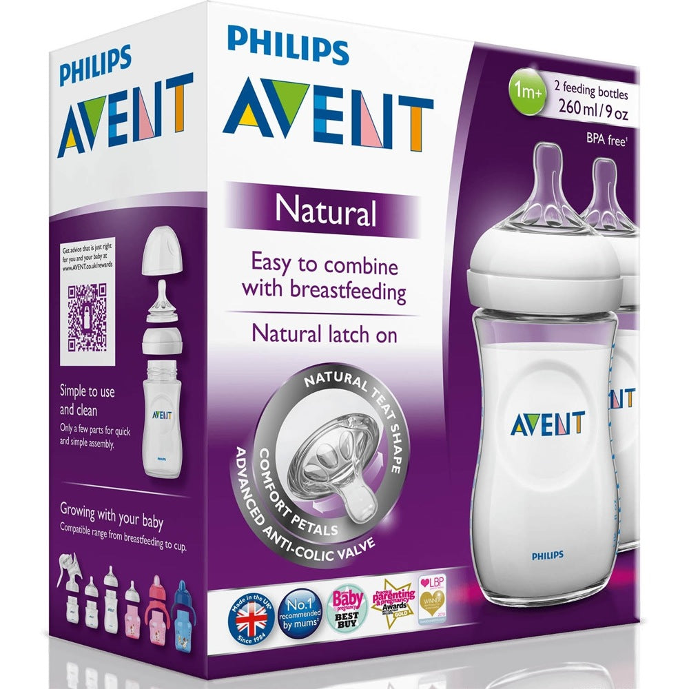 Avent Natural II Bottle 260ml/Twin Pack