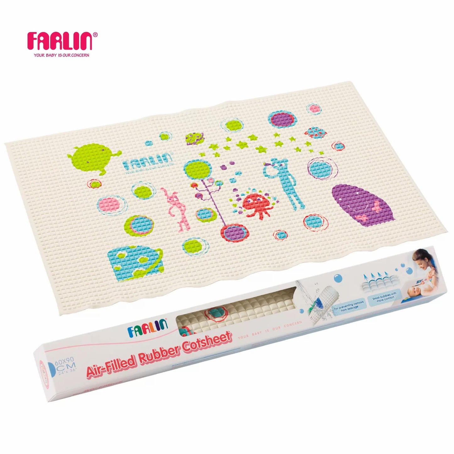 Farlin Air-Filled Rubber Cot Sheet 60*90CM