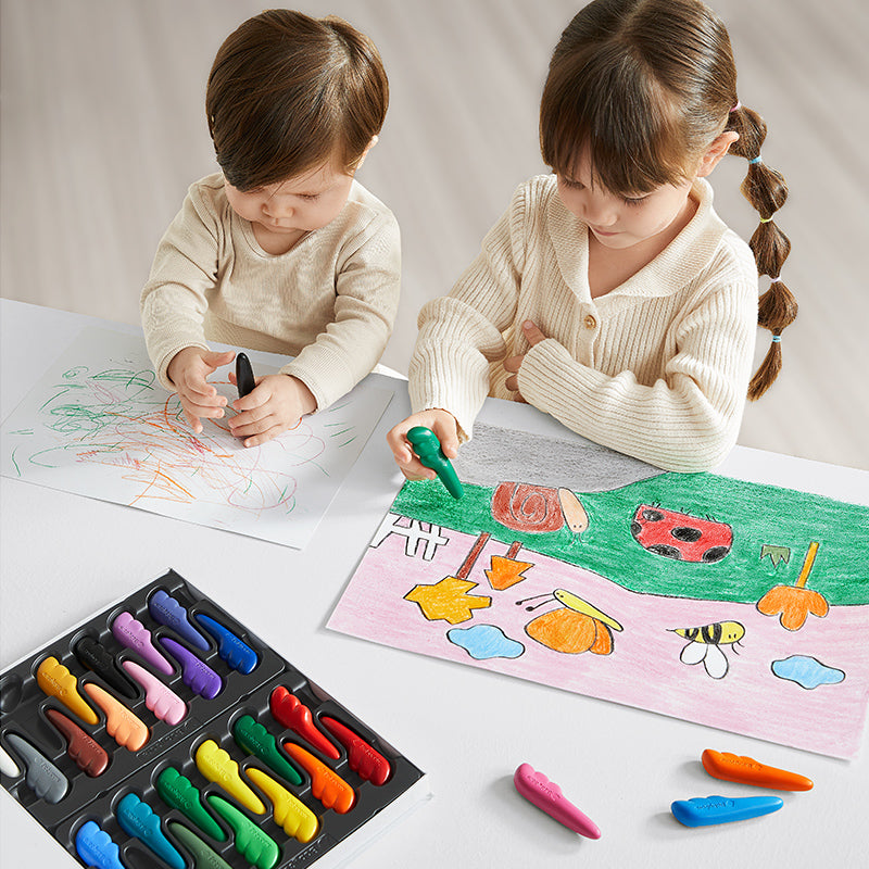 BabyCare 12 Color Baby Feather Crayons