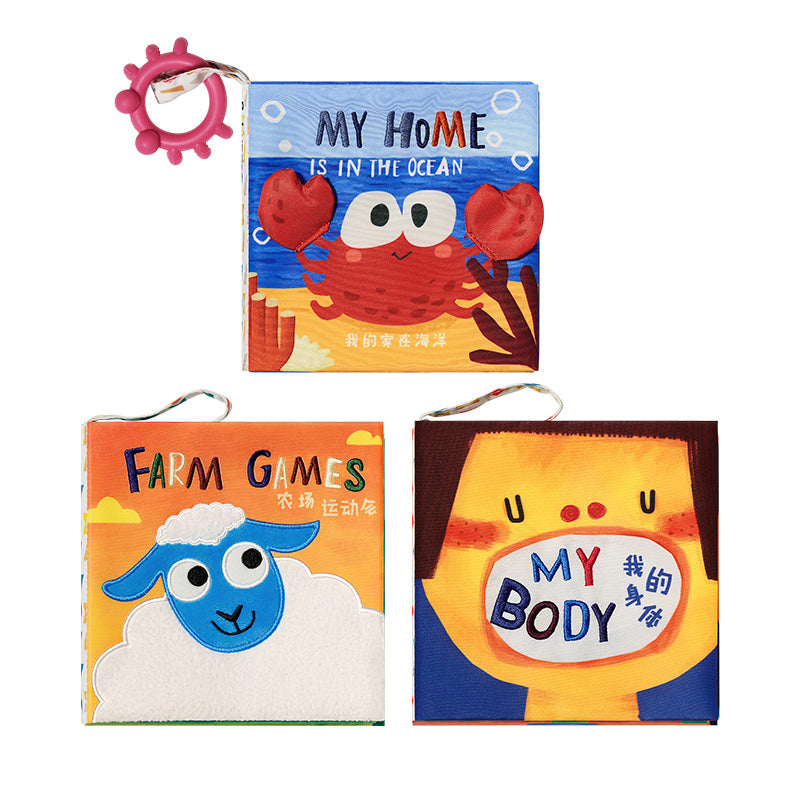 BabyCare Baby Cloth Book 3Books/Pack