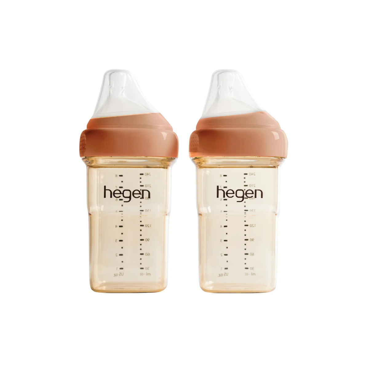 Hegen PCTO™ 240ml/8oz Feeding Bottle PPSU (2-pack) with Medium Flow Teat (2) (2-Pack)