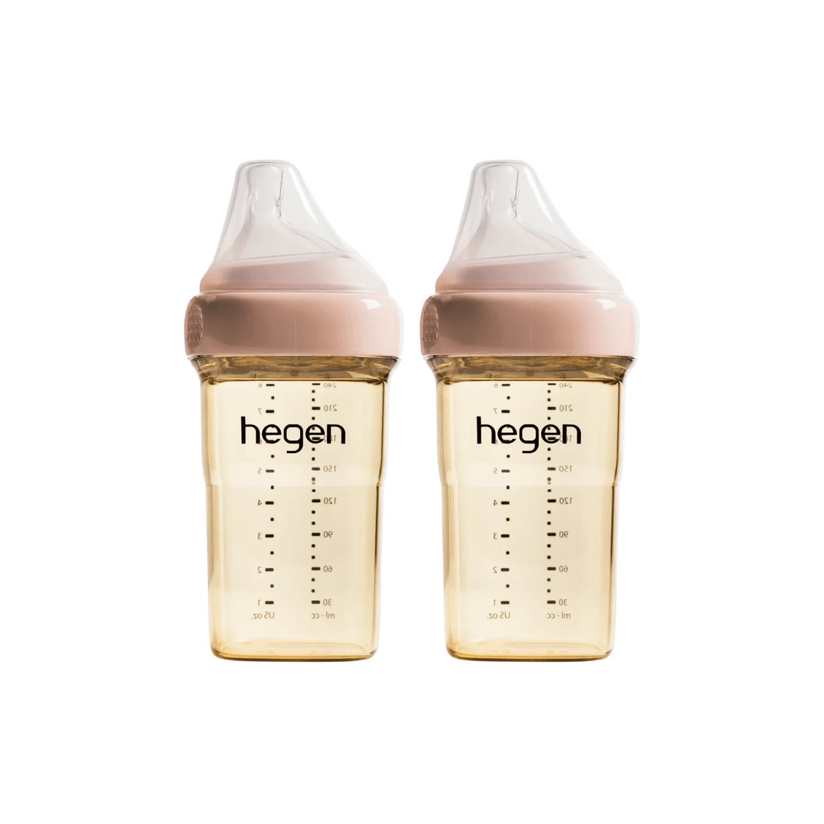 Hegen PCTO™ 240ml/8oz Feeding Bottle PPSU (2-pack) with Medium Flow Teat (2) (2-Pack)