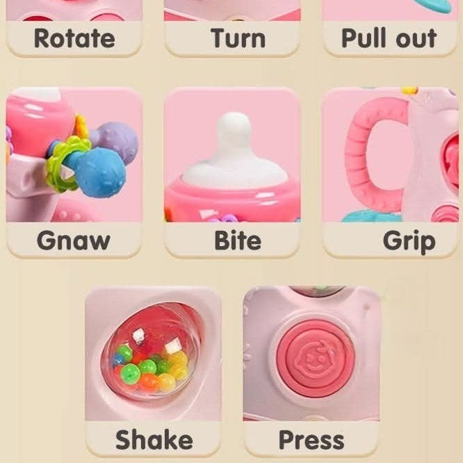 All In One Bottle Teething Soothing Toy