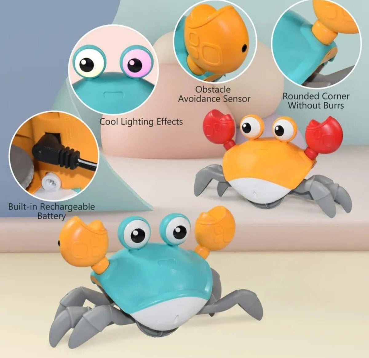 Happy Childhood Induction Electic Crab Toy