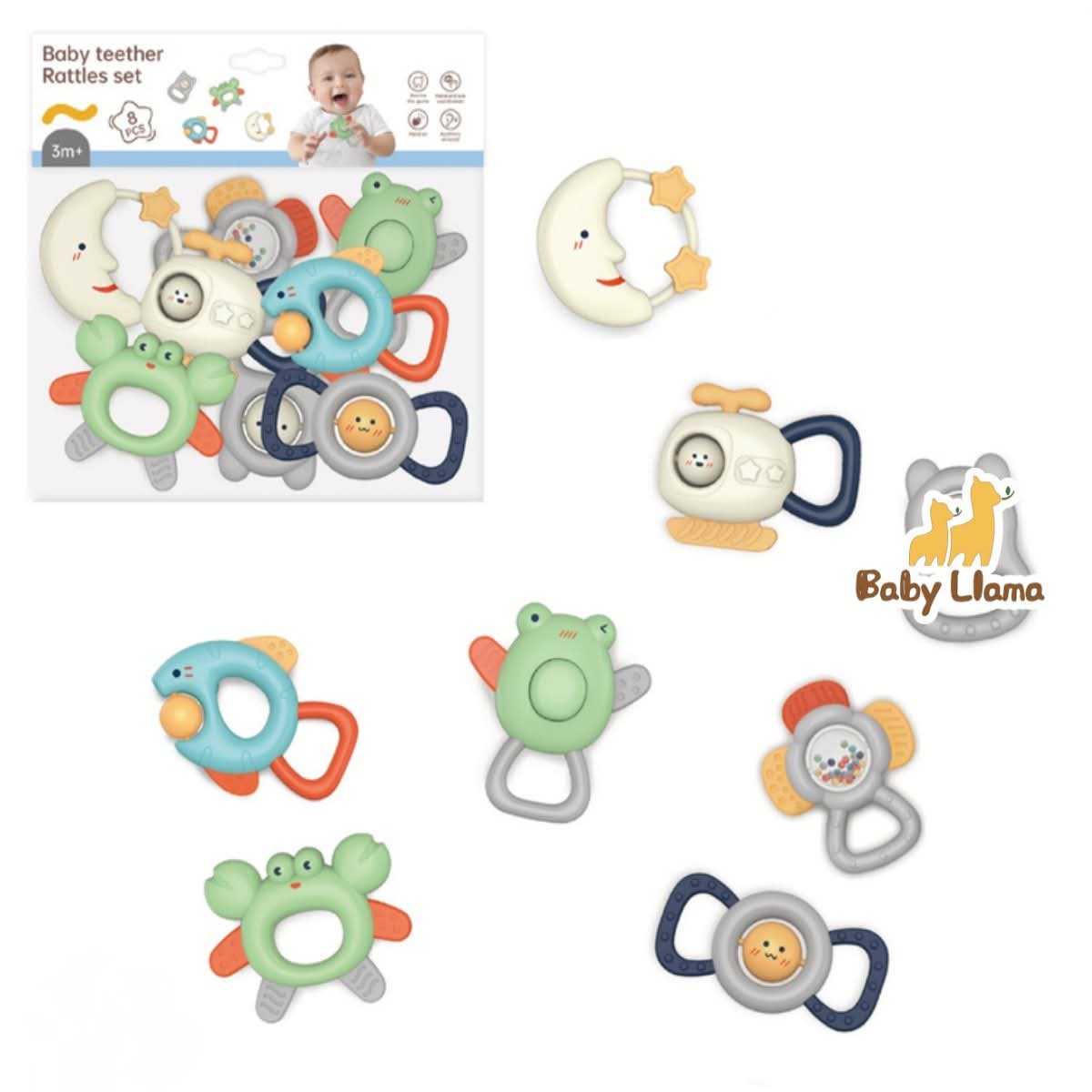 Youleen Baby Teether & Rattle Set