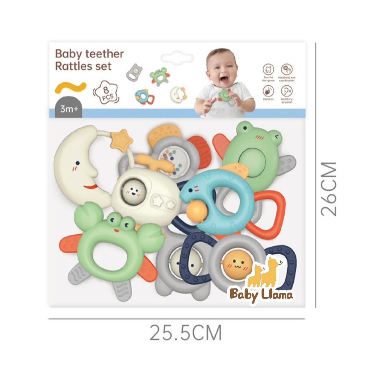Youleen Baby Teether & Rattle Set