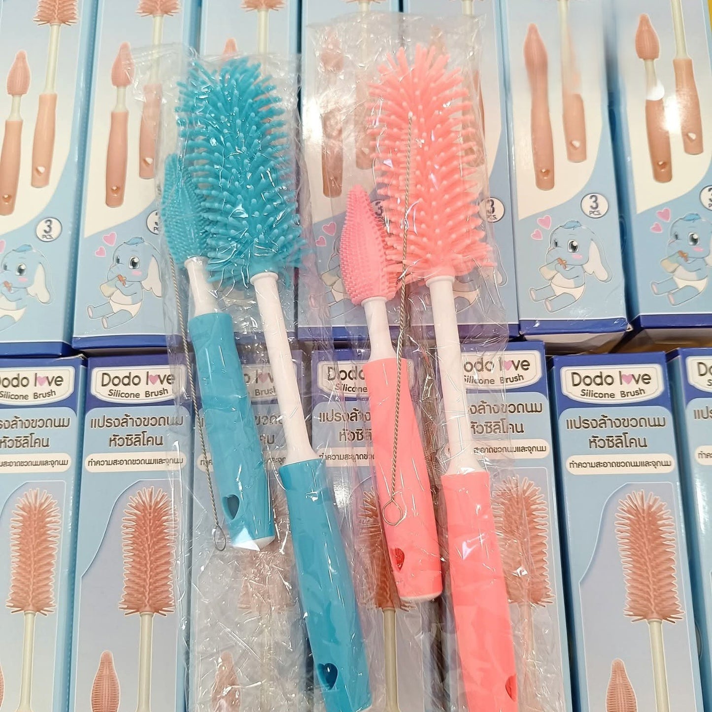 Dodo Love Silicone Bottle Cleaning Brush Set 3Pcs