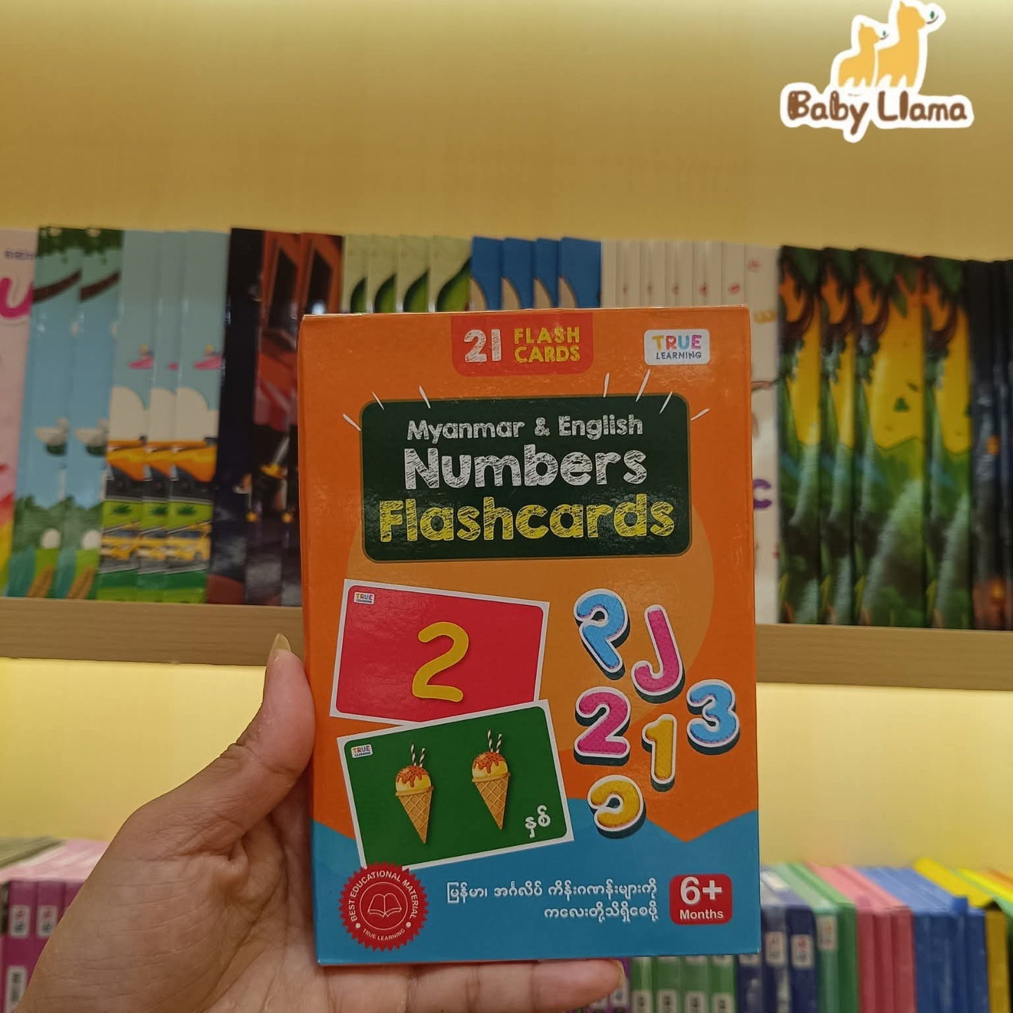 True Learning 21 Flashcards - Myanmar & English Numbers