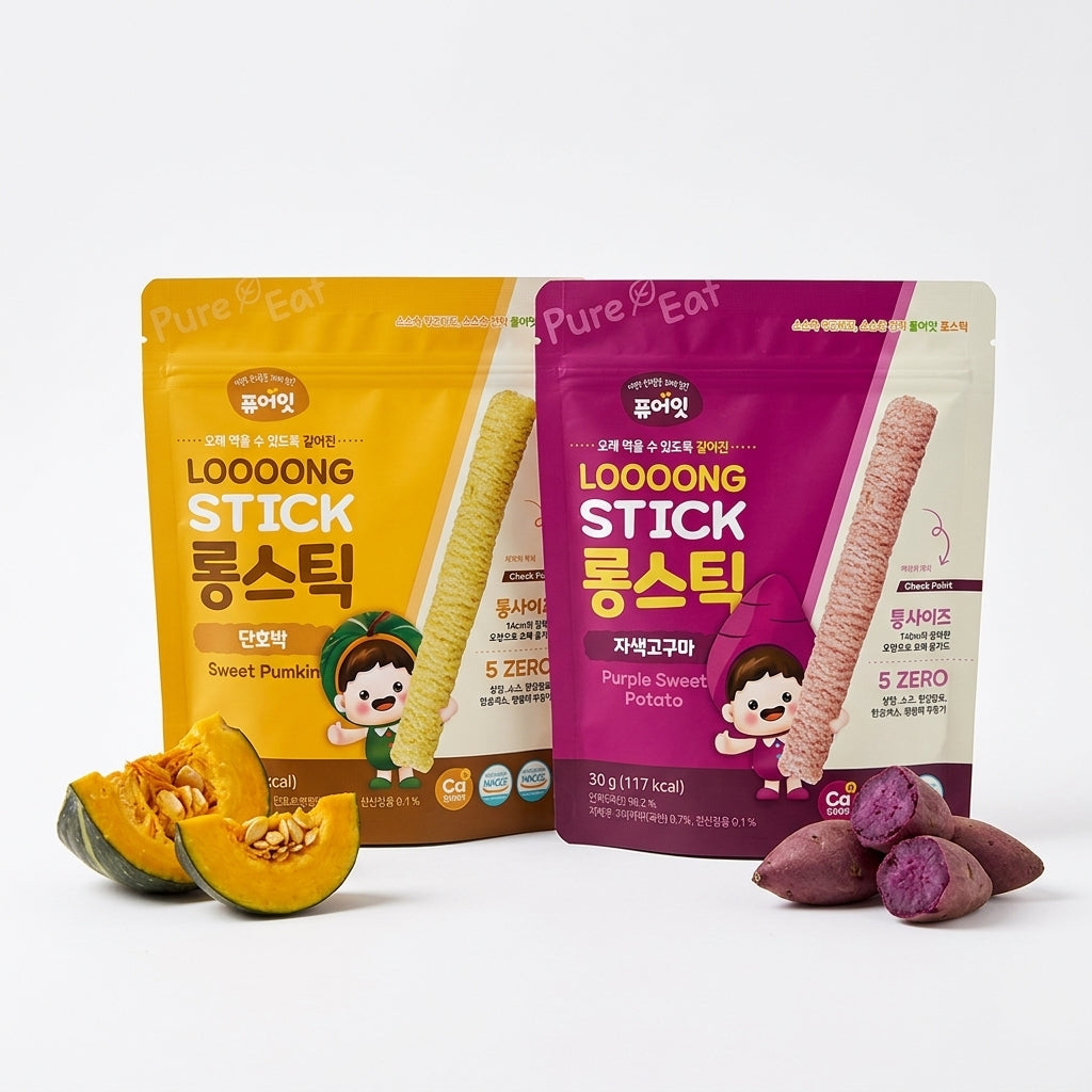 Pure Eat Loooong Stick Purple Sweet Potato & Sweet Pumpkin 30g