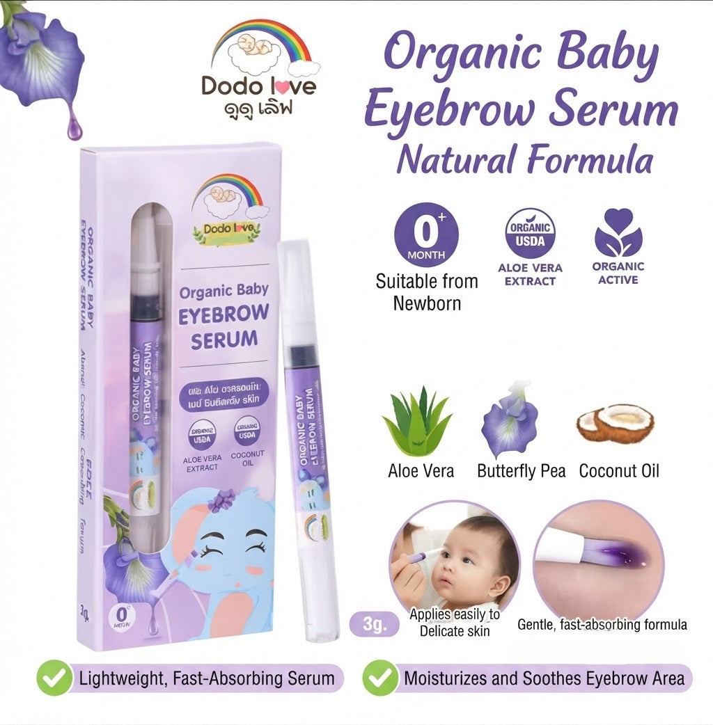 Dodo Love Eyebrown Serum Aloe Vera Coconut Oil 3g 0M+