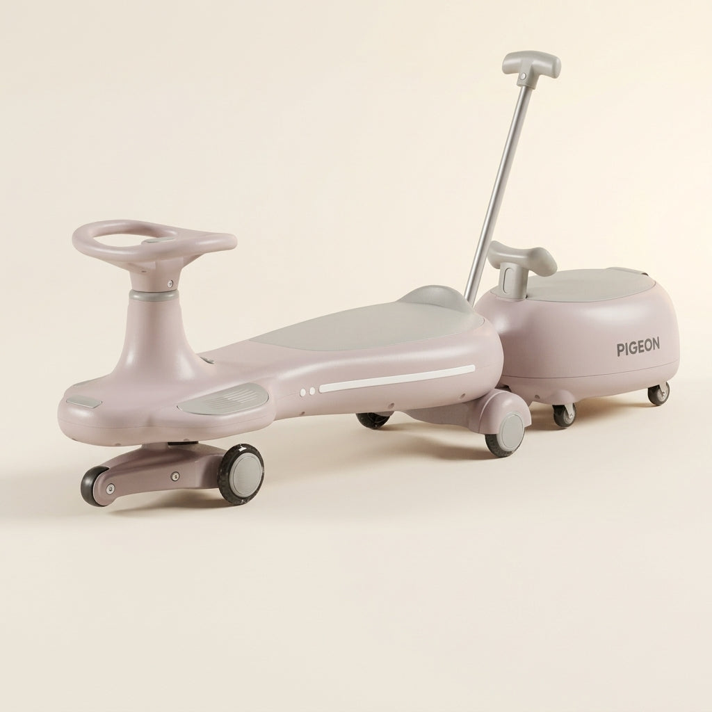 Kids Twist Car With Handle and Trailer 5199-061