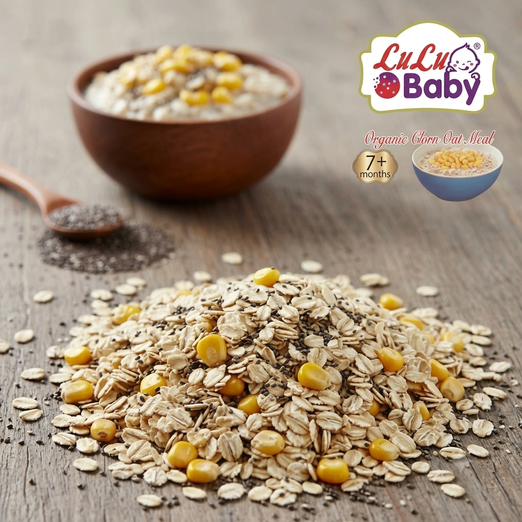 LuLu Baby Organic Chia Corn Oat Meal 250g 7M+