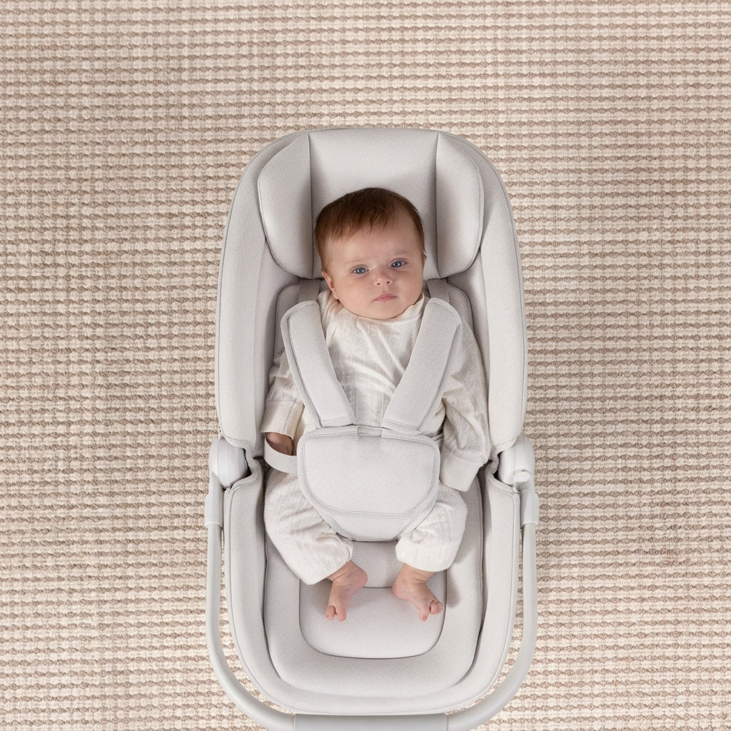 Mastela Deluxe Multi-Motion Baby Cradle Grey & White