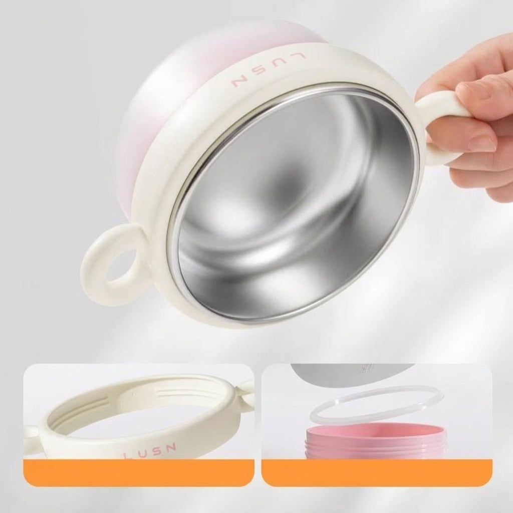 LUSN Doll Insulated Bowl Blue & Pink