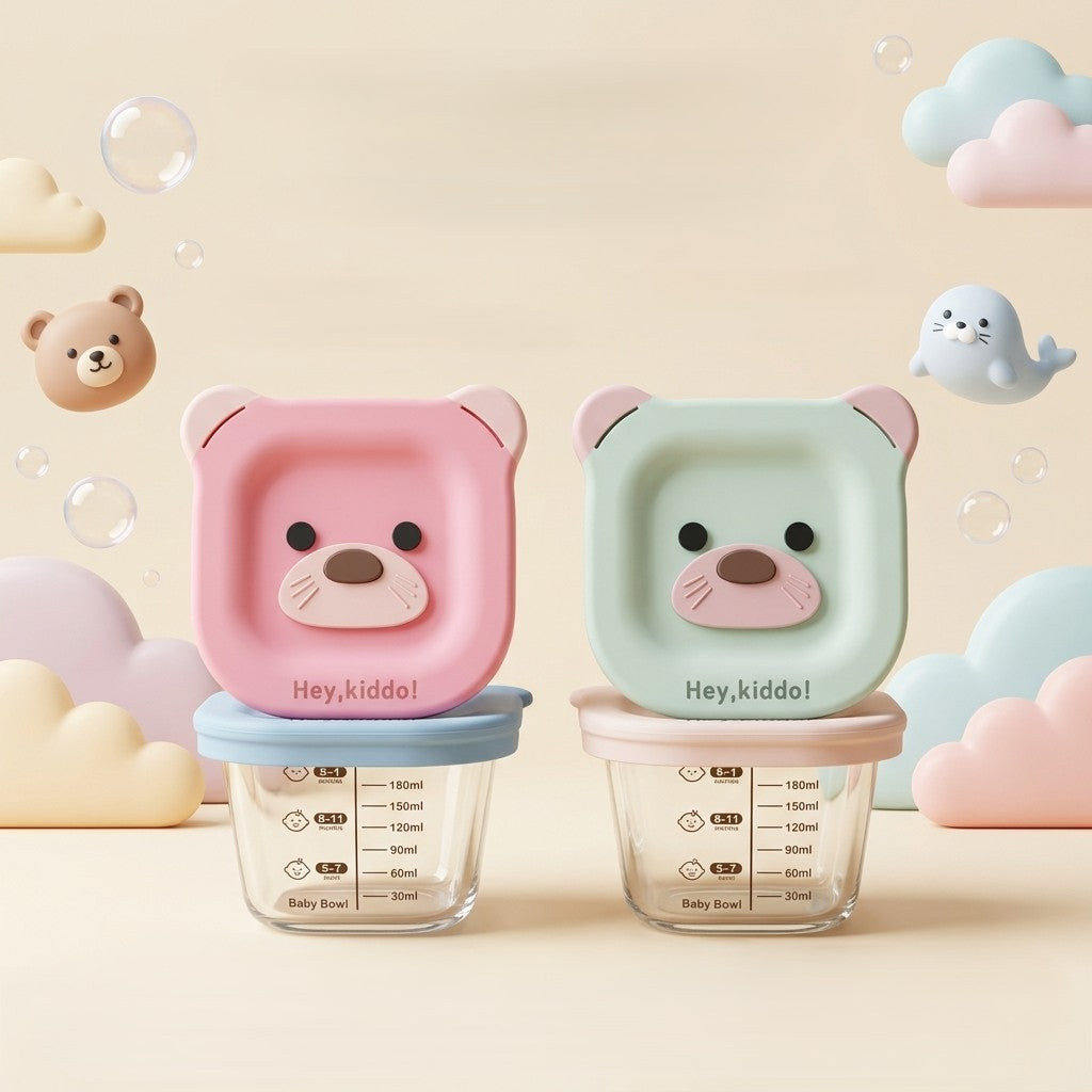 Heykiddo Baby Food Container 230ml (Square)