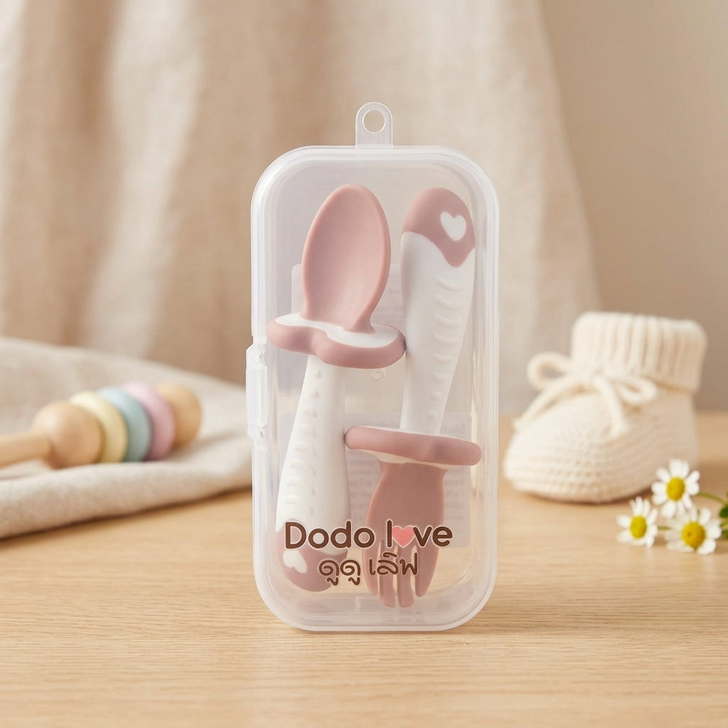 Dodo Love Training Spoon & Fork Set 6M+