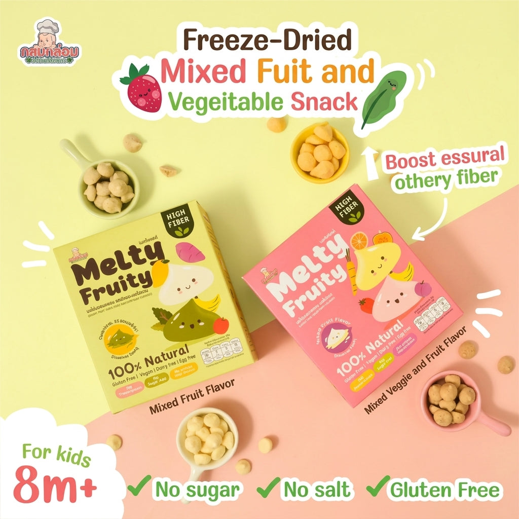 Klom Kloam Melty Fruity Crispy Fruit Mixed Fruit Flavored 10g