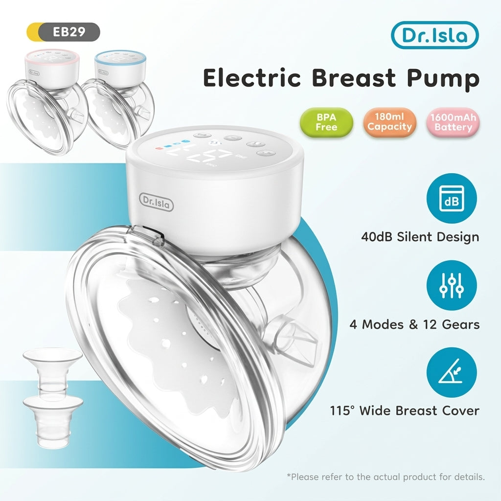 Dr.Isla EB29 Wearable Breast Pump Blue, Pink & White