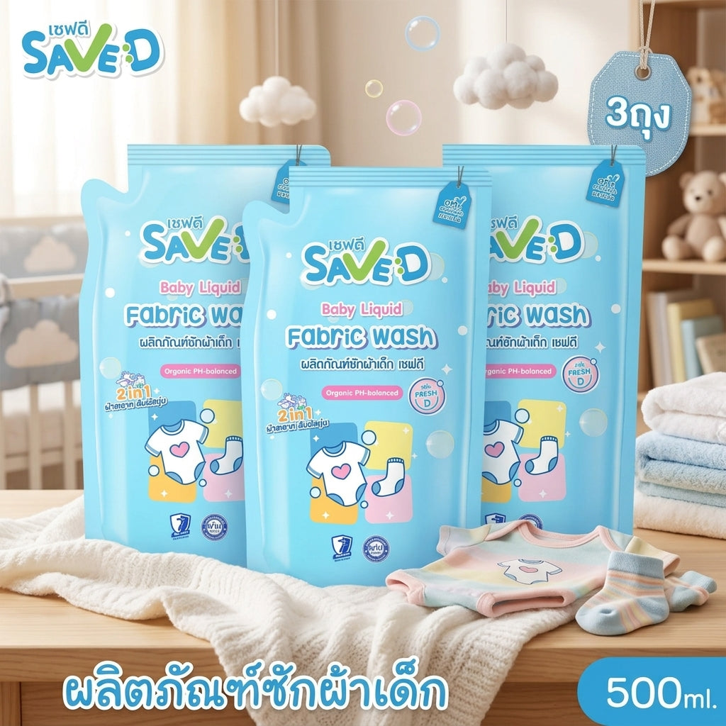 SaveD Baby Liquid Fabric Wash 500ml