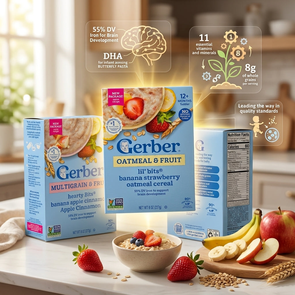 Gerber Multigrain/Oatmeal & Fruit Cereal 227g 12M+