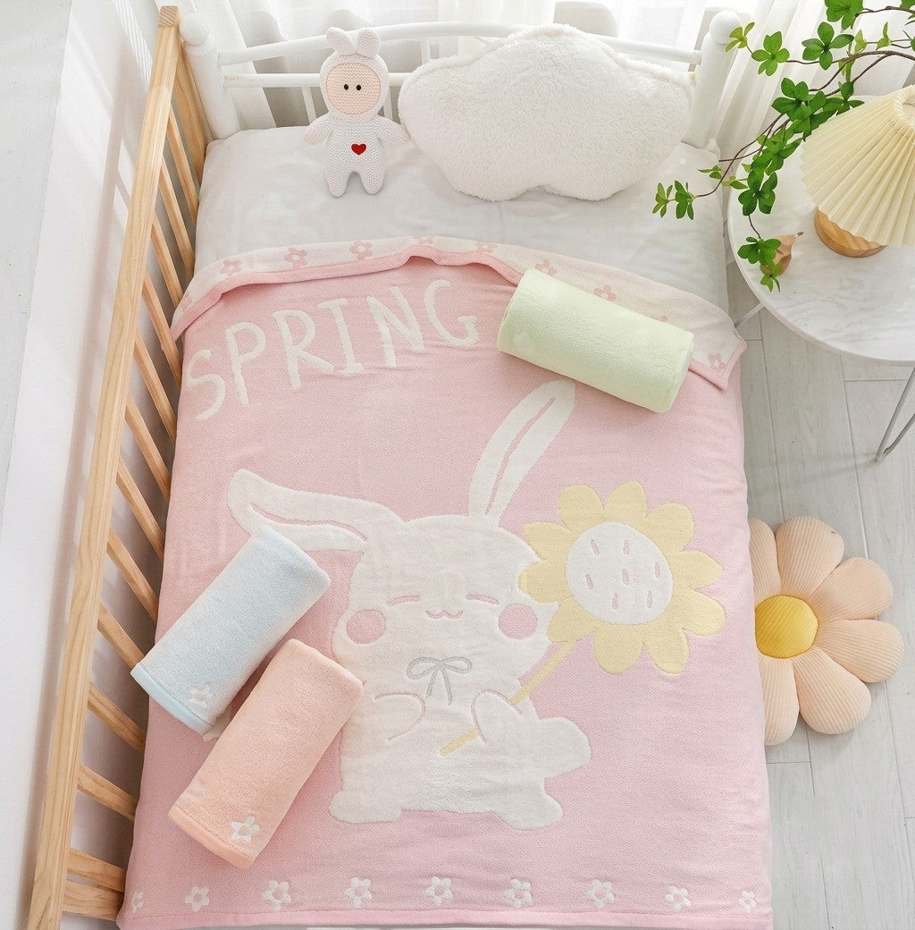 Double-Sided Design Baby Blanket (108*110cm)