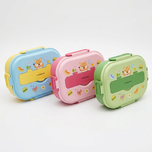 LocknLock Stainless Steel Lunch Box - Blue, Green & Pink