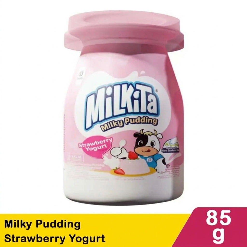 Milkita Milky Pudding Milk & Strawberry Yogurt 6*85g