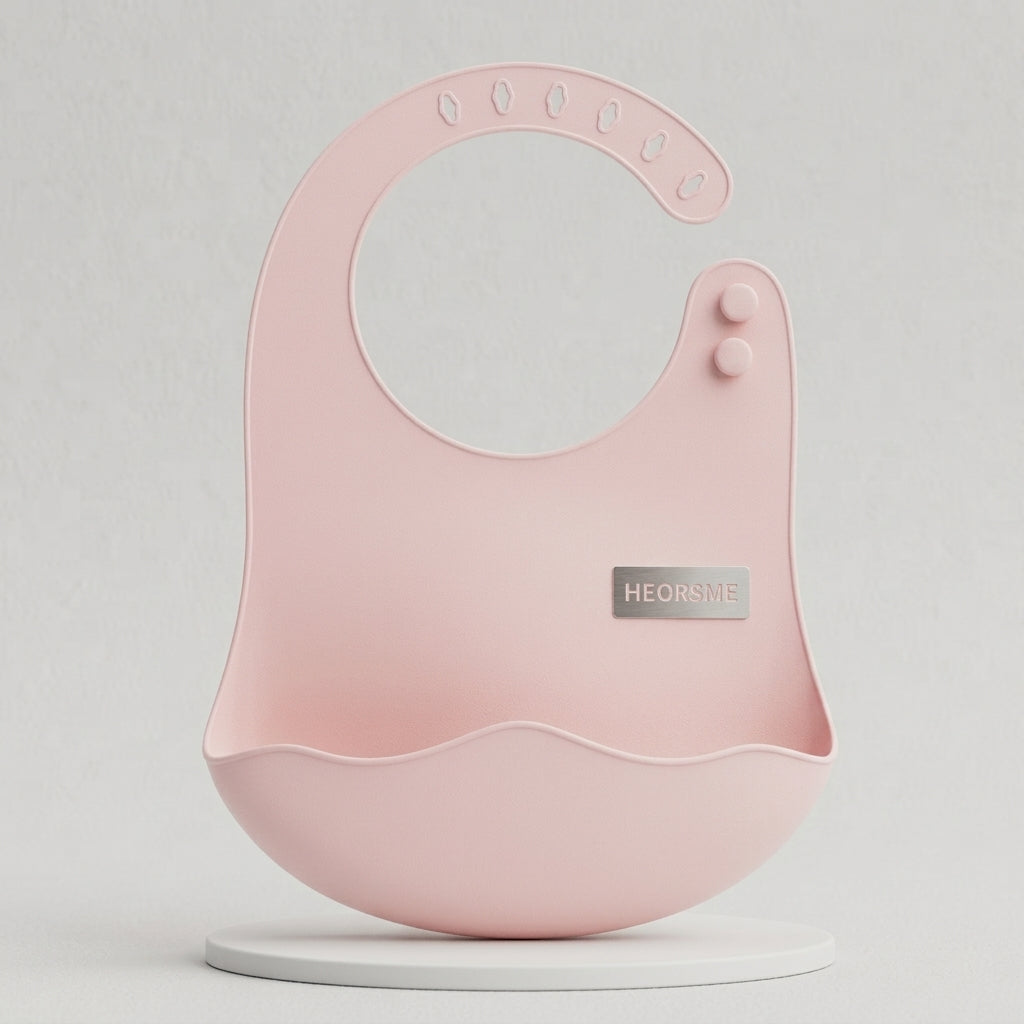 HeorShe I'm a Bib Gray, Pink & White 6M+