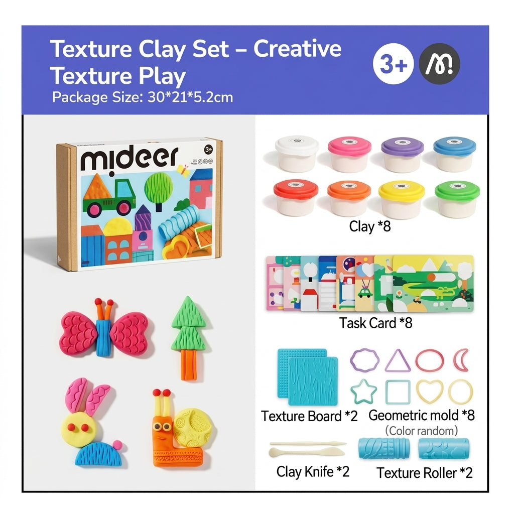 Mideer Mellow Dough MD2366 Texture Play Set & 6 Colors