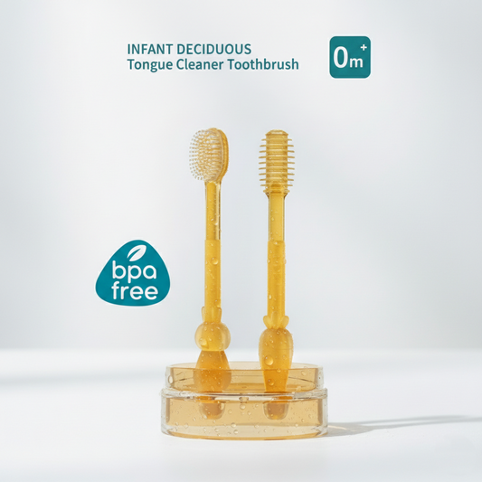 Infant Deciduous Tongue Cleaner Toothbrush 2Pcs 0M+