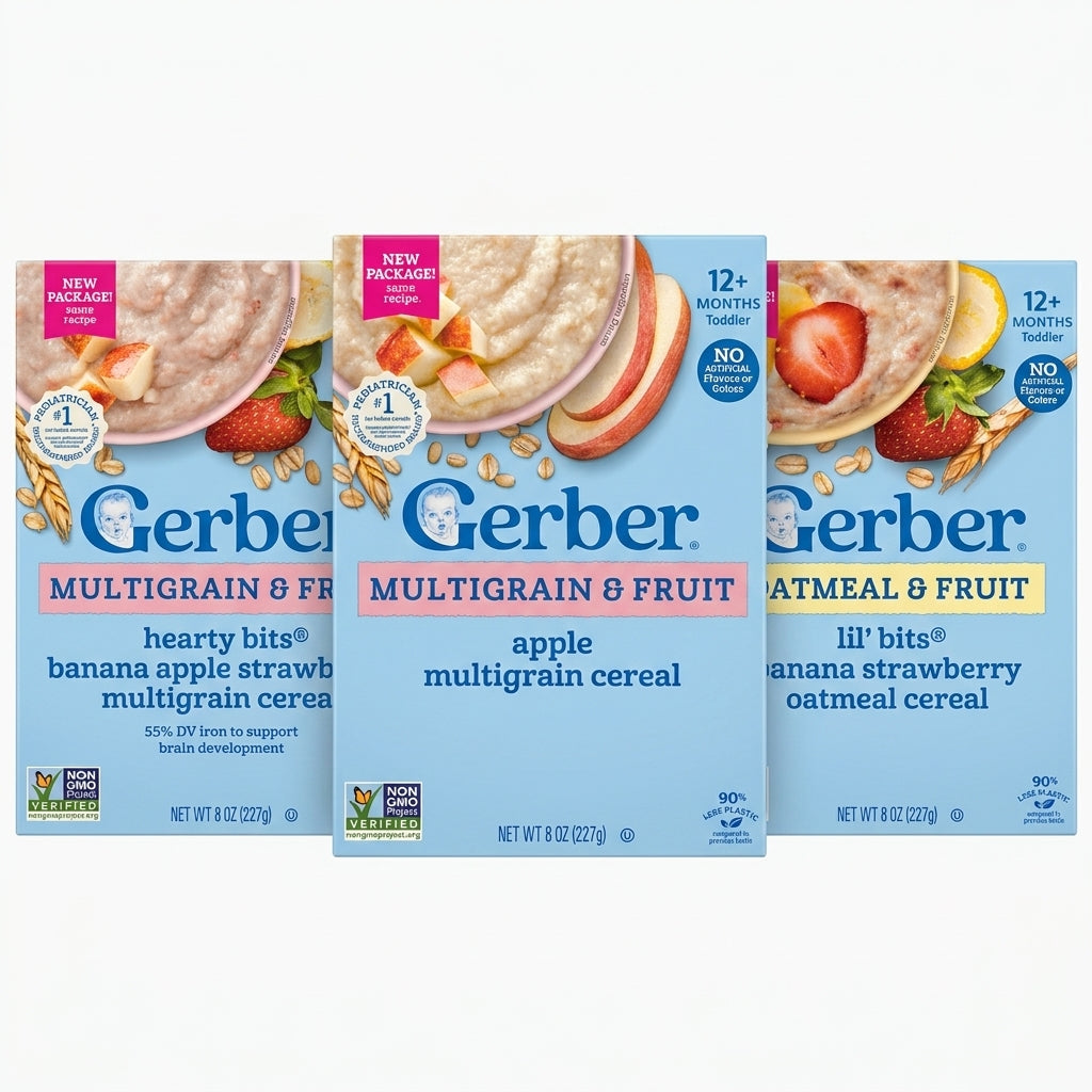 Gerber Multigrain/Oatmeal & Fruit Cereal 227g 12M+