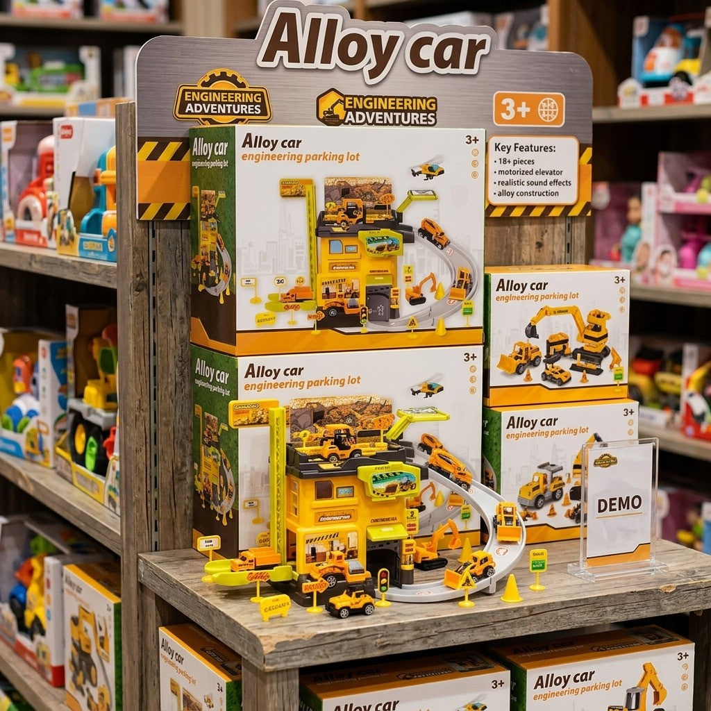 TiANQi ZHIXiNG Alloy Car Engineering Parking Lot Toy 31pcs 3Yr+