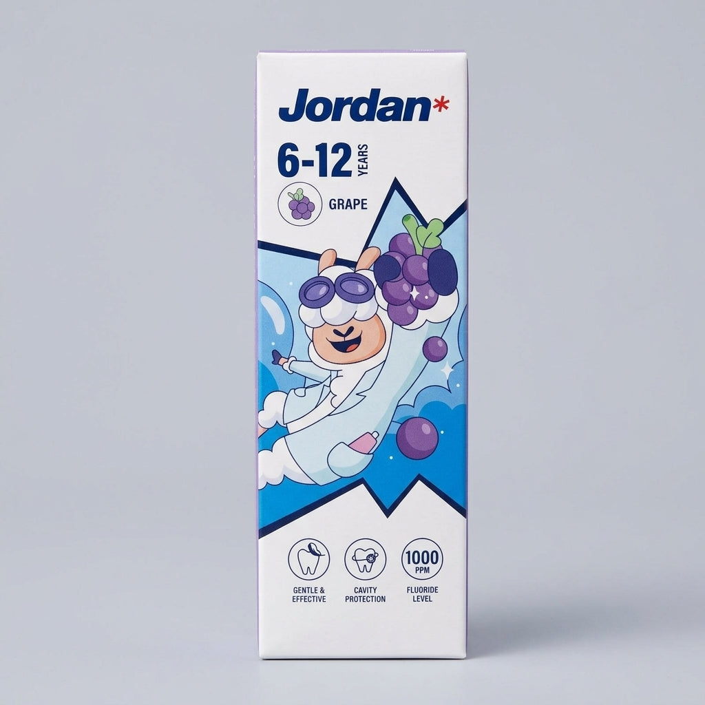 Jordan Step 2 Toothpaste Green Apple & Grape Flavours 75g 6-12Yr