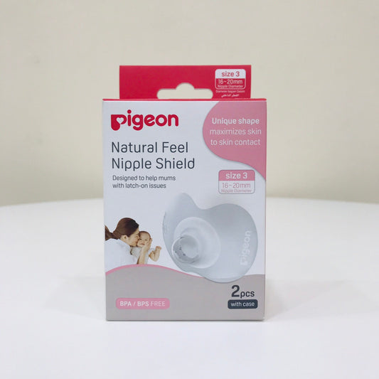 Pigeon Natural Feel Nipple Shield 2Pcs With Case-Size 3/16-20mm