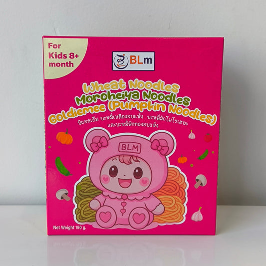BLm Wheat Noodles Moroheiya Noodles Goldiemee(Pumpkin Noodles) 150g 8M+