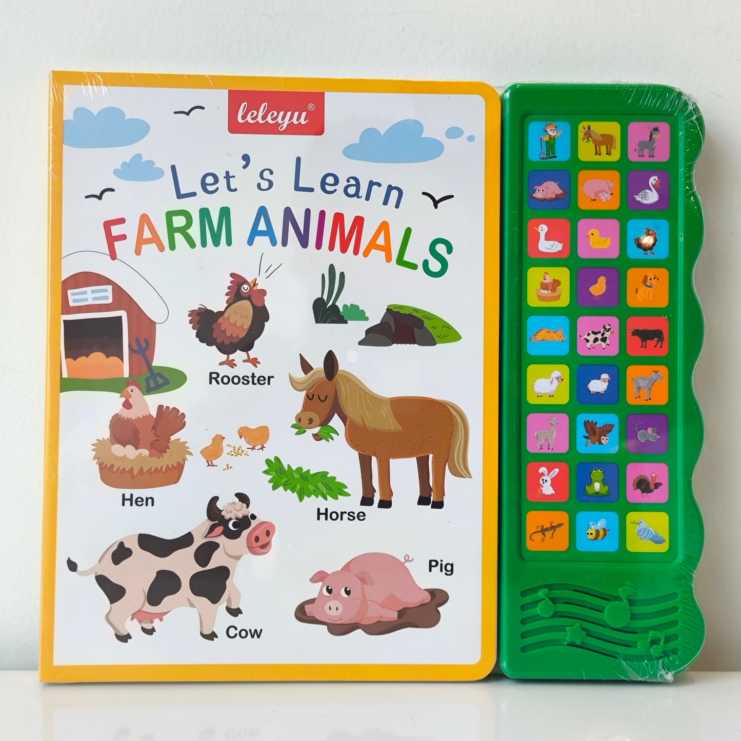 Leleyu Sound Book LWB412 Let's Learn Farm Animals 3Yrs+