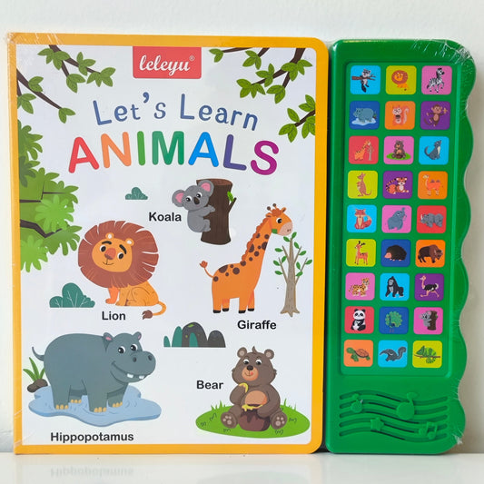 Leleyu Sound Book LWB411 Let's Learn Animals 3Yrs+